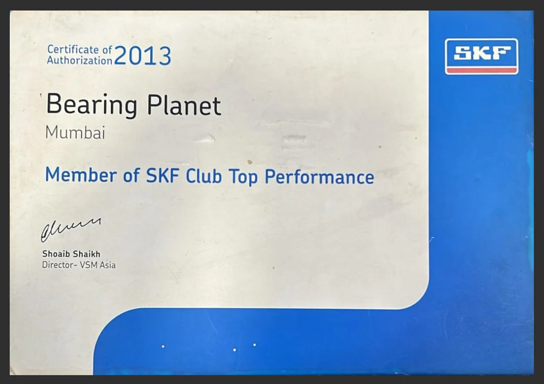SKF certificate